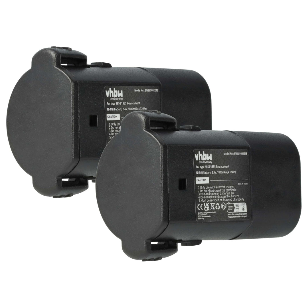 vhbw 2X Akku kompatibel mit Moser Arco 1854 Serie Schermaschine (1800 mAh, 2,4 V, NiMH)