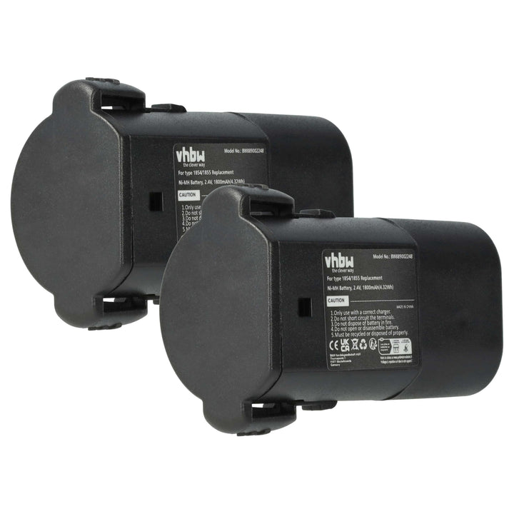 vhbw 2X Akku kompatibel mit Moser Arco 1854 Serie Schermaschine (1800 mAh, 2,4 V, NiMH)