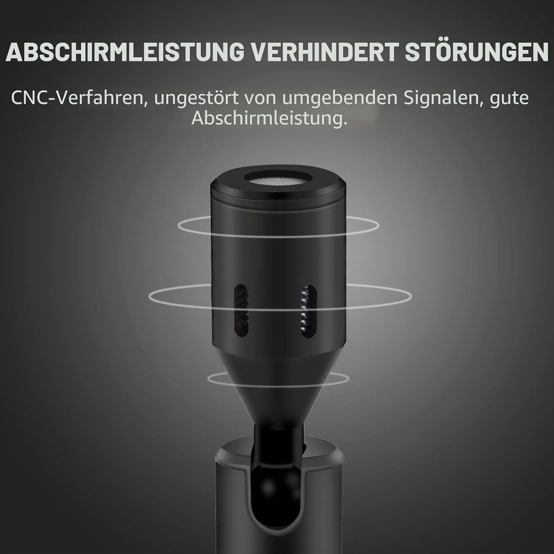 Andoer Mini Plug-in Smartphone Mikrofon Handy Mic Niere Tonabnehmer Typ-C Stecker 90° Winkel einstel