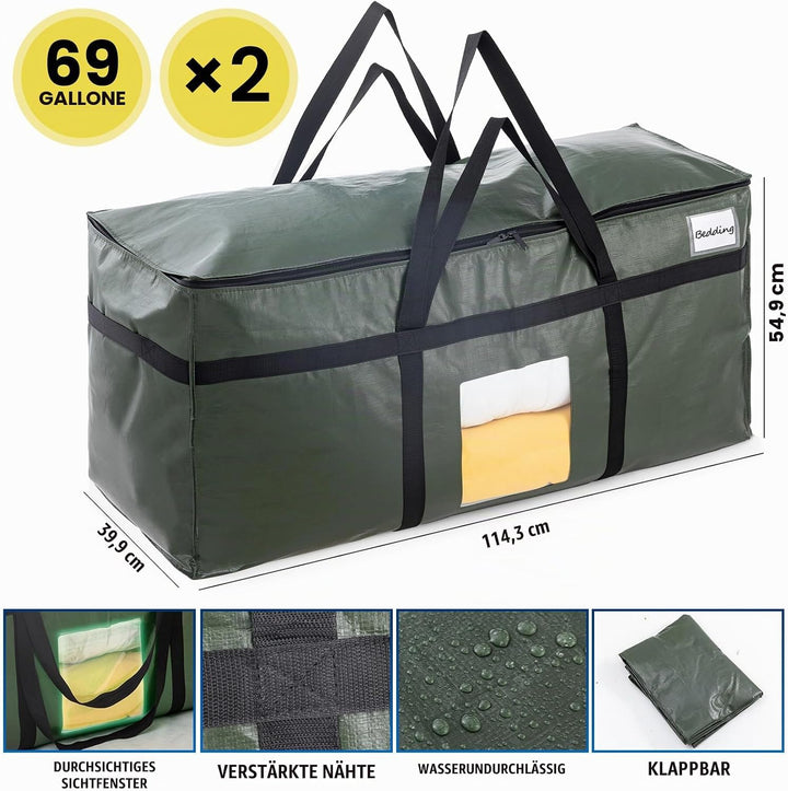 TAILI Extra grosse Umzugstasche für den Umzug, Lagerung Kleidung Steppdecke Bettwäsche Decken Bettde