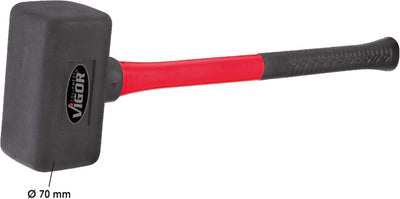 Vigor Gummihammer (2,5 kg, zum Lösen festgerosteter Felgen, rückschlagfrei durch Stahlkugeln) V2235,