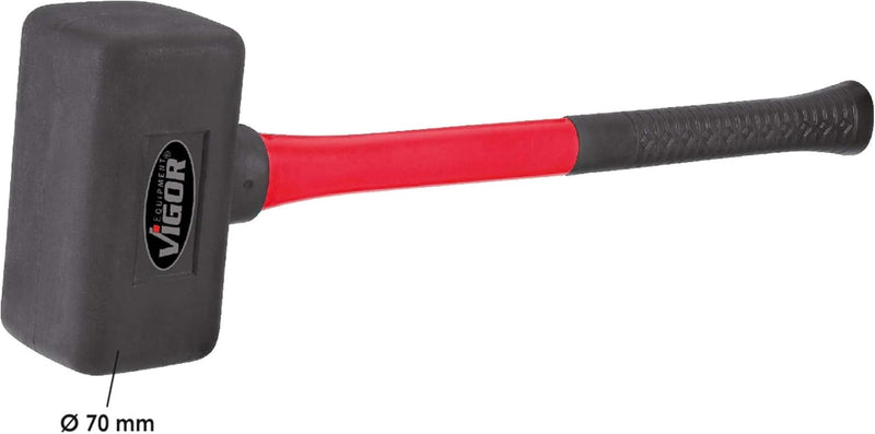 Vigor Gummihammer (2,5 kg, zum Lösen festgerosteter Felgen, rückschlagfrei durch Stahlkugeln) V2235,