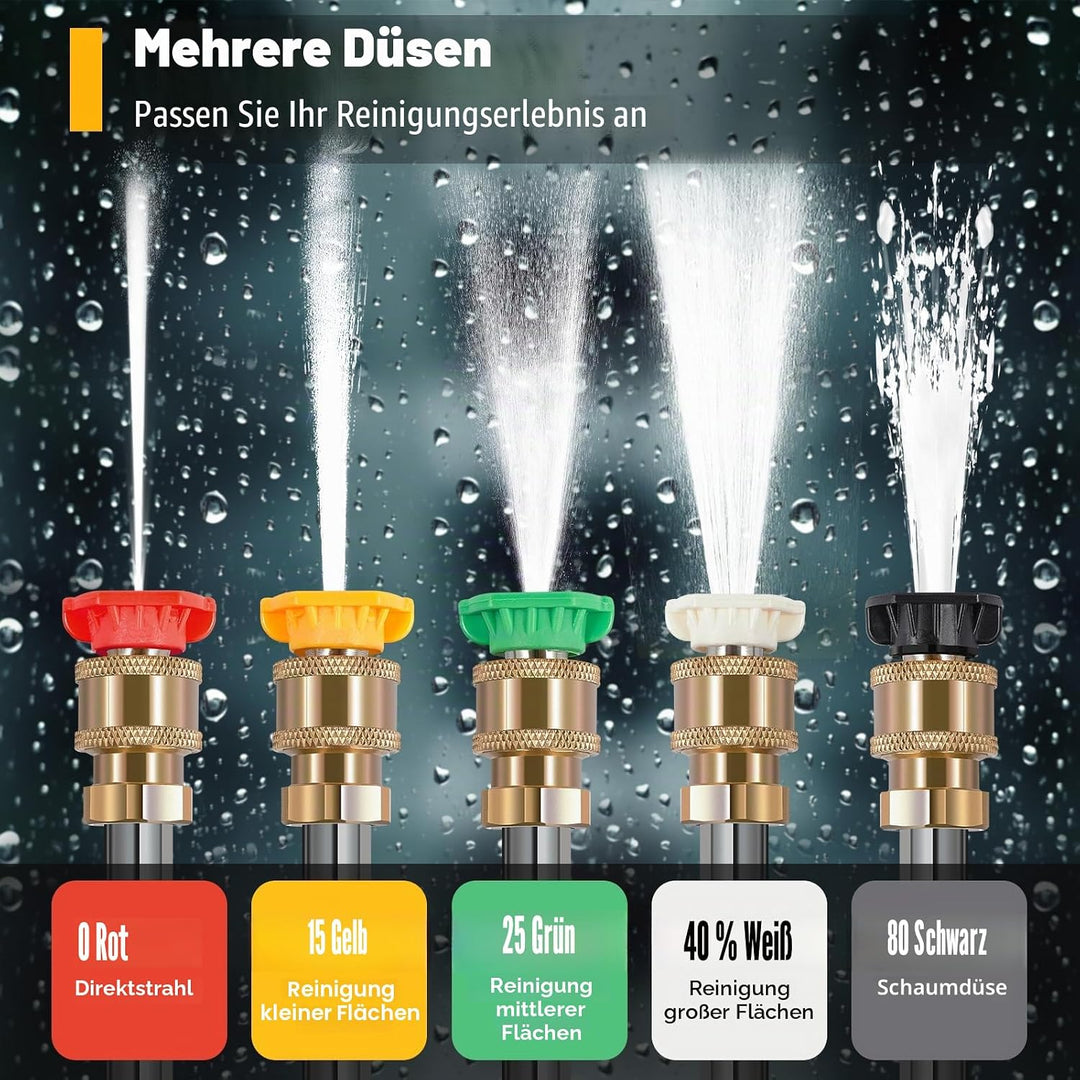 Benzin-Hochdruckreiniger mit Schlauchtrommel, Max. 220 Bar, 3200 PSI, 7 HP Motor mit 210 CCM, Reinig