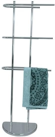 MSV Handtuchhalter mit 3 Stangen für Hand- und Gästetücher - Handtuchstange verchromt 30 x 18,5 x 10
