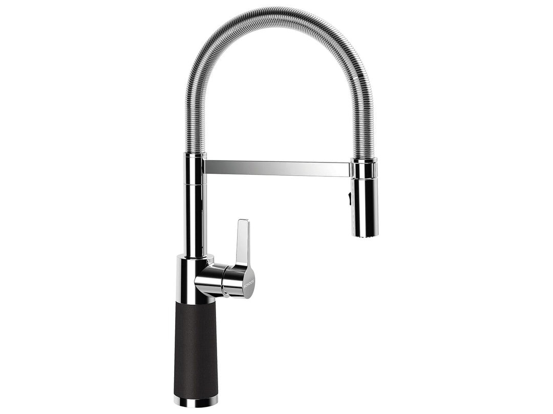 SCHOCK Küchenarmatur SC-550 Nero – Hochdruck Armatur CRISTALITE mit Festauslauf und Standard Norm-An