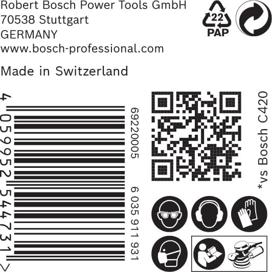Bosch Accessories 50x Schleifpapier Expert C470 Mehrloch (für Hartholz, Farbe auf Holz, Ø 150 mm, Kö