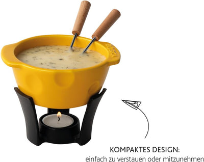 Boska Fondue-Set Mini Cheesy/Für Käsefondue und Sosse / 300 ml/Spülmaschinenfester Fonduetopf