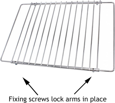 spares2go Grillrost, verchromt, grössenverstellbar, Universal-Grill für alle Arten von Ofen/Herden u