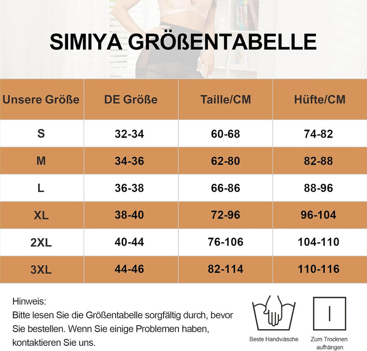 SIMIYA Bauchweg Unterhose Damen Shapewear Hohe Taille Unterwäsche Figurenformend Miederhose Bauchkon