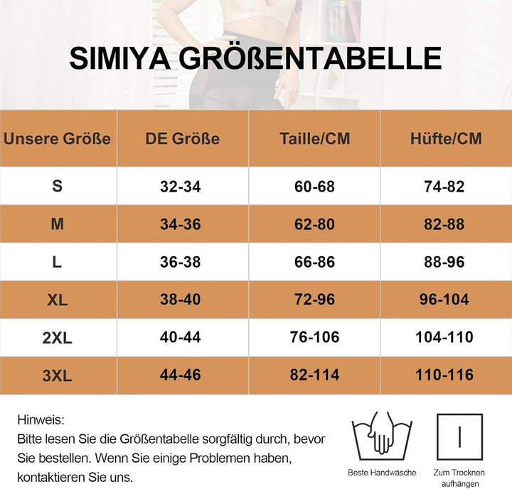 SIMIYA Bauchweg Unterhose Damen Shapewear Hohe Taille Unterwäsche Figurenformend Miederhose Bauchkon