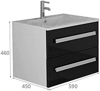 Jet-line Badset Arosa II Waschbecken Waschtisch Badmöbel Soft Close Hochglanz Schwarz, Weiss oder Gr