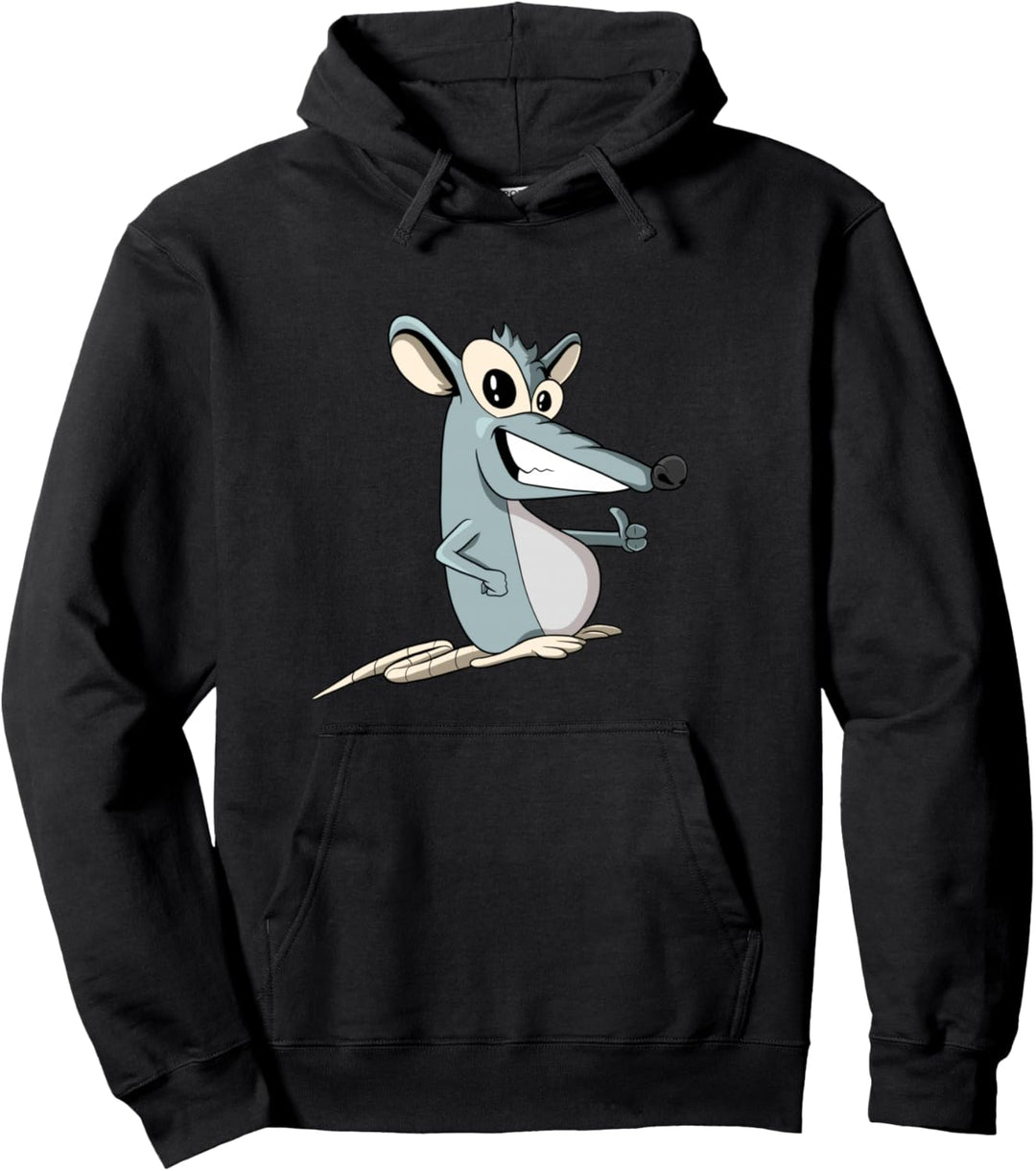 Lustige Cartoon Ratte Pullover Hoodie