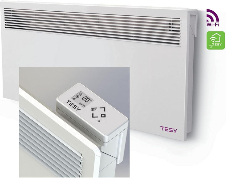 Elektroheizkörper Elektroheizung Wandkonvektor LED Display mit WiFi und Cloud Heizgeräte 1500 Watt 1