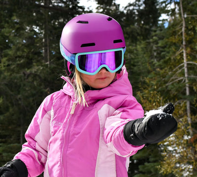 Giro Crue Kids Skihelm - Snowboardhelm für Jugend, Kleinkinder, Jungen & Mädchen LIGHT HARBOR BLUE M