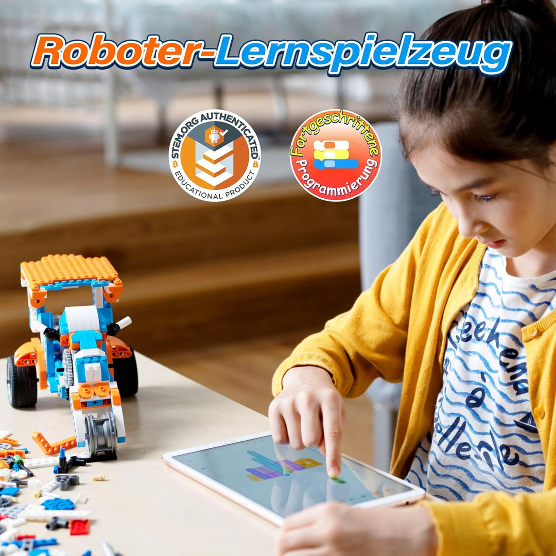 Robot X, Roboter-Set, STEM-Spielzeug für Kinder, 12-in-1, App-gesteuertes DIY-Bildungs-Codierspielze