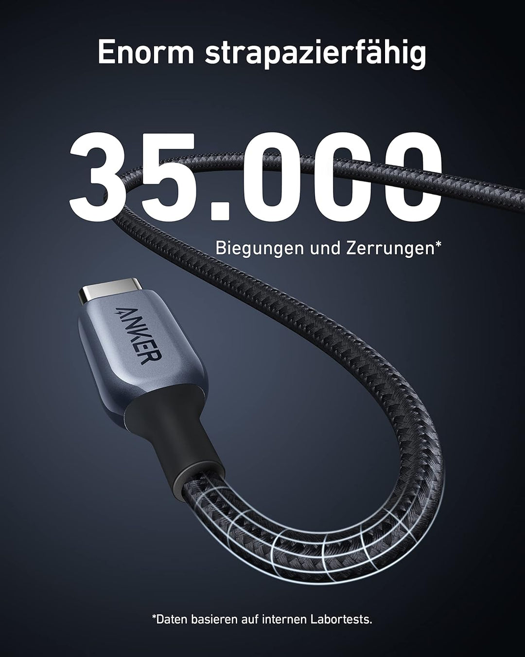 Anker 765 USB-C Kabel (140W 180cm), USB 2.0 Schnellladeleistung für MacBook Pro 2021, iPad Pro, iPad