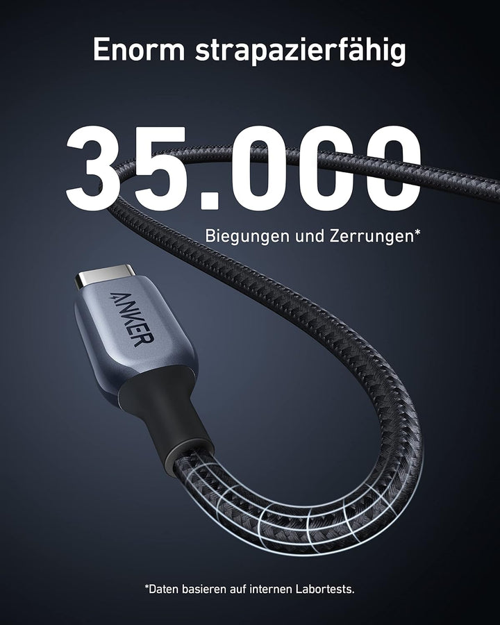 Anker 765 USB-C Kabel (140W 180cm), USB 2.0 Schnellladeleistung für MacBook Pro 2021, iPad Pro, iPad