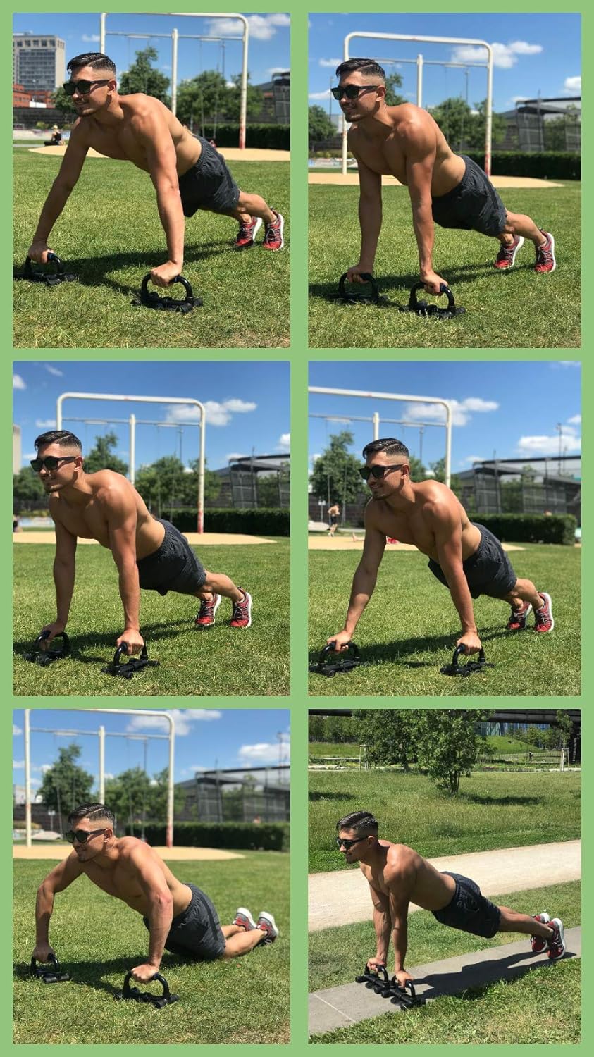 DUOMAXWIN Liegestützgriffe - Anti Rutsch Beschichtung - Push Up Bars aus Solidem Metall Pushup Handl