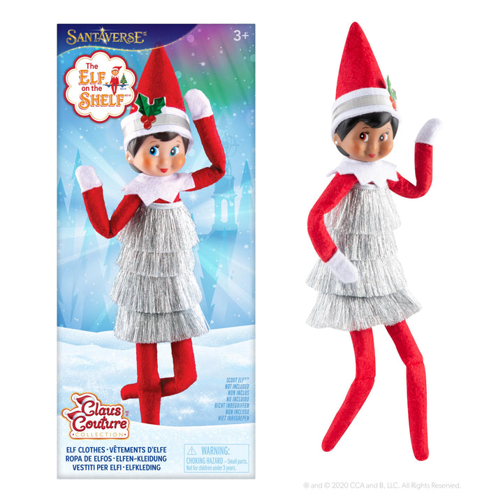 The Elf on The Shelf Claus Couture Collection Tiny Tinsel Kleid - Schillerndes Vintage Elfenkleid -