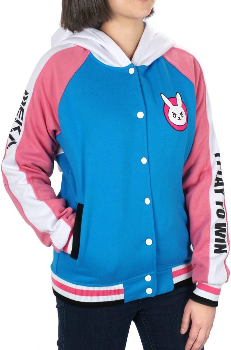 KeySmart D.Va College Jacke mit Kapuze, Grösse: L L Weiss, L Weiss