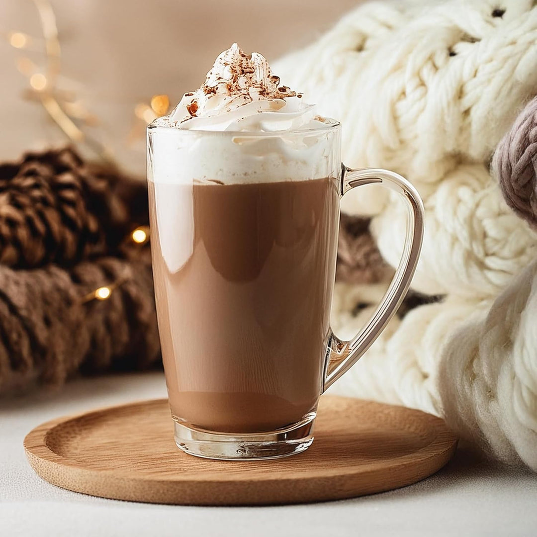 Glasmark Krosno Latte Macchiato Gläser Cappuccino 6er Set Teegläser- Mit Henkel Dessertgläser Wasser