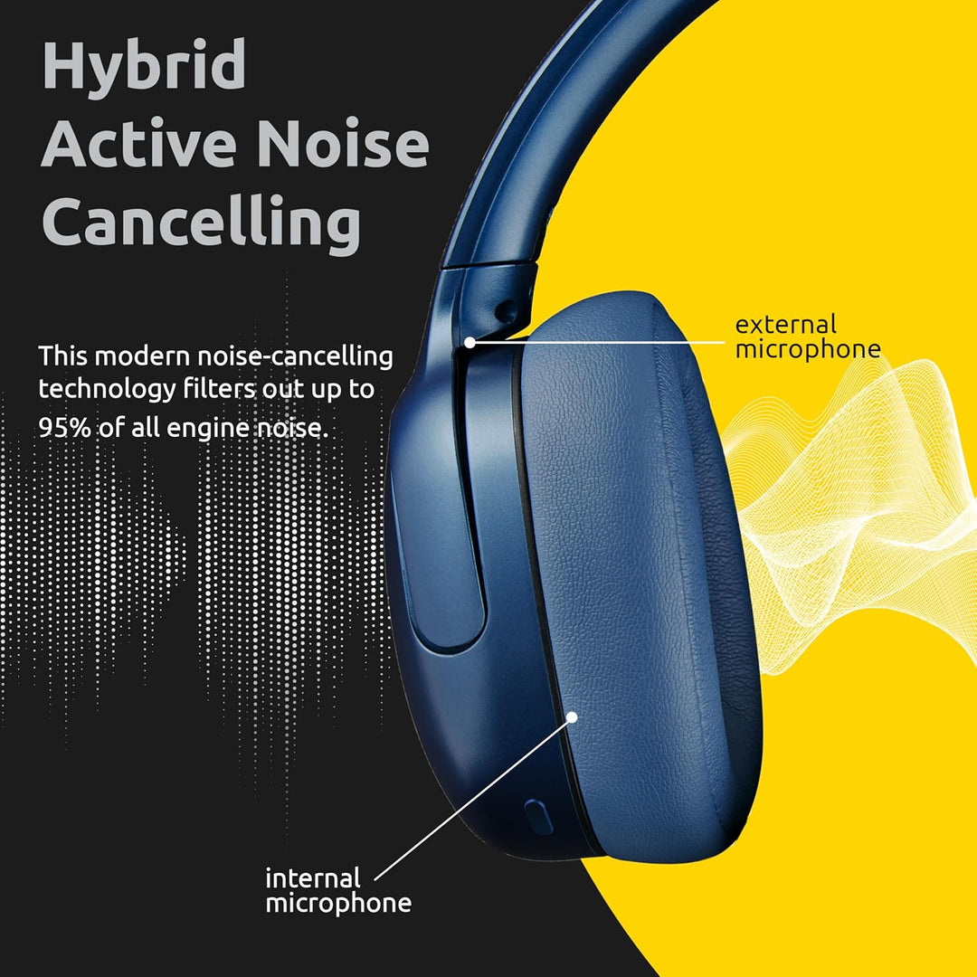 Intenso O400HA Over-Ear Kopfhörer - Hybrid Active Noise Cancelling, bis zu 75 Stunden Laufzeit und B