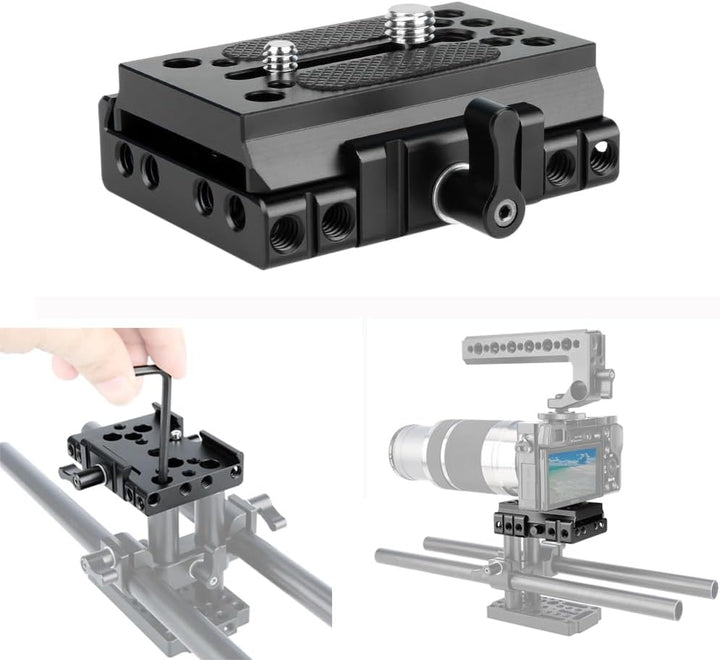 Quick Release Baseplate,NICEYRIG Kamera Schnellwechselplatte für Manfrotto 577 501 504 701 Für Stati