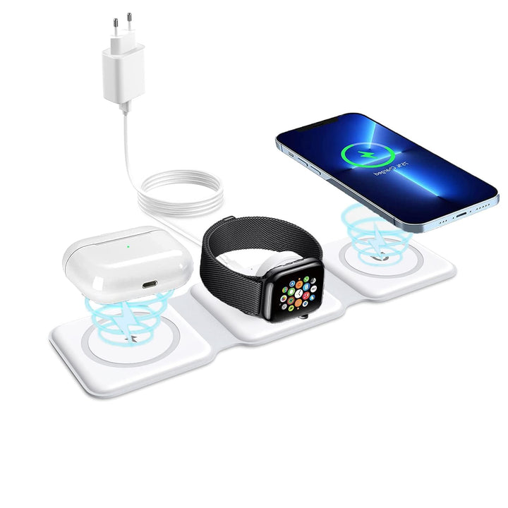Neueste 3 in 1 Faltbare Magnetische Kabellose Ladestation,Ankilo Faltbare Wireless Ladepad Kompatibe