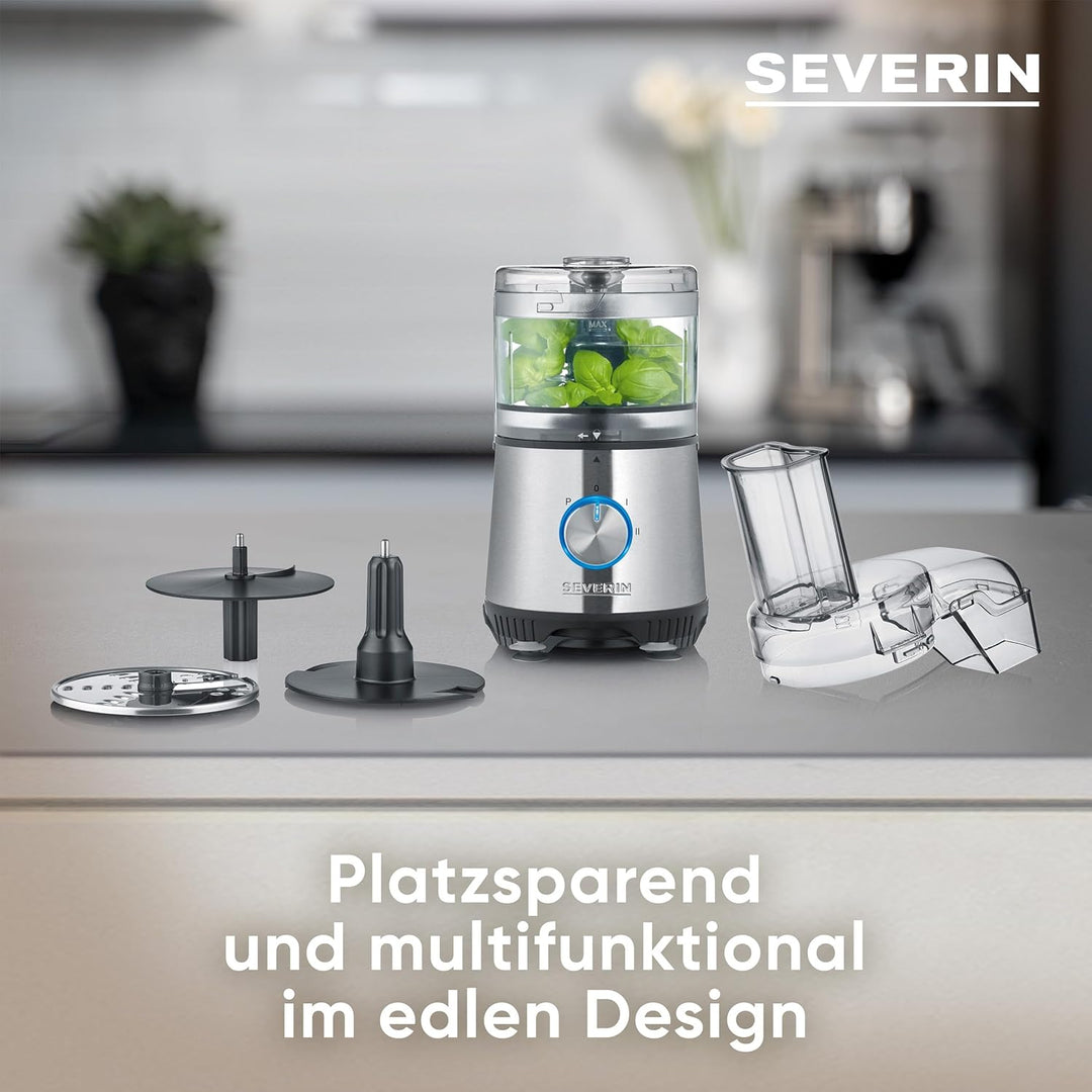 SEVERIN Kompakt-Multizerkleinerer, Universalzerkleinerer für grobes und feines Zerkleinern, Küchenma