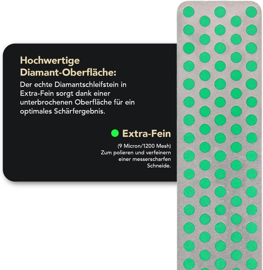 DMT Diamond Whetstone™ Diamant Mini-Schleifstein 4" (10 cm) Extrafein | Kompakter Wetzstein für Mess