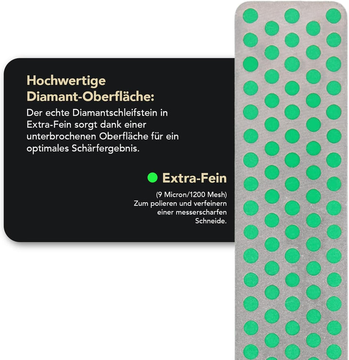 DMT Diamond Whetstone™ Diamant Mini-Schleifstein 4" (10 cm) Extrafein | Kompakter Wetzstein für Mess