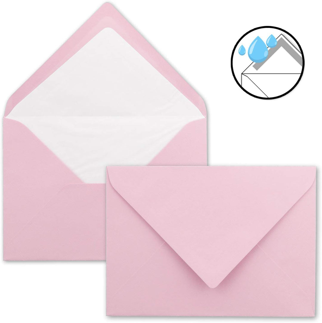 100x Karten-Set DIN B6-12 x 17 cm - 120 x 170 mm - Falt-Karten mit Brief-Umschlägen &amp; Einlege-Blätte