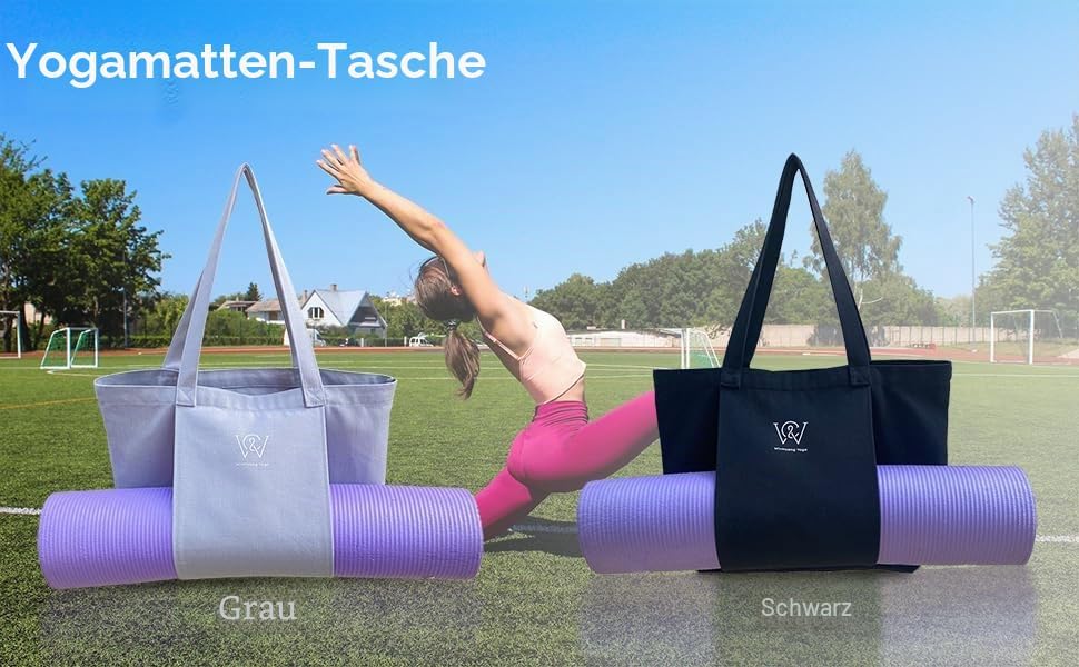 Wivmypog Yogamatten Tasche, leicht zu tragen Yoga Matte Tragetasche, Gym Segeltuch Tragetasche, Schu