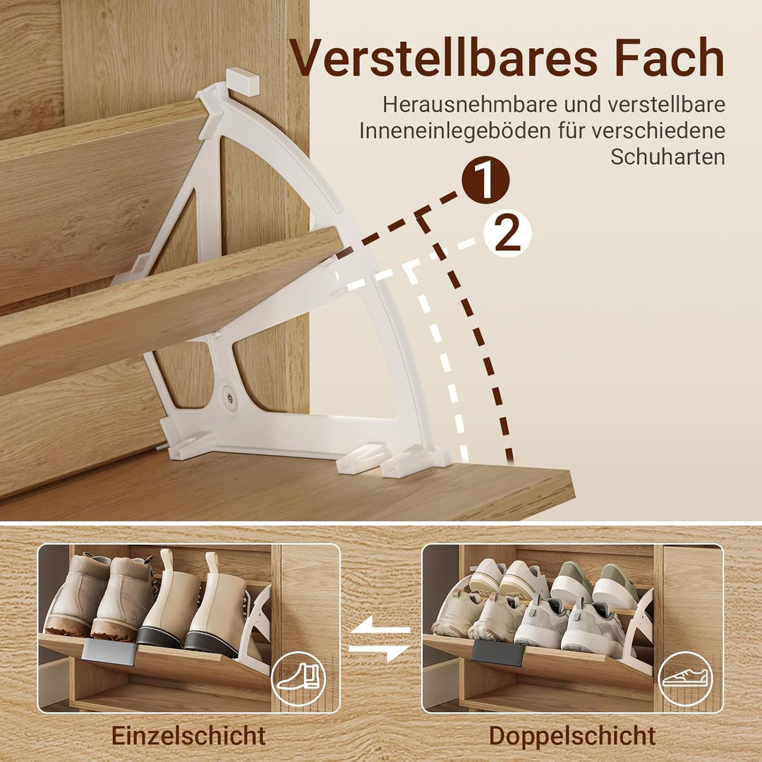SoBuy schuhschrank schmal - schuhschrank Holz 24cm breit, grosse Kapazität für Schuhe bis Grösse 47,