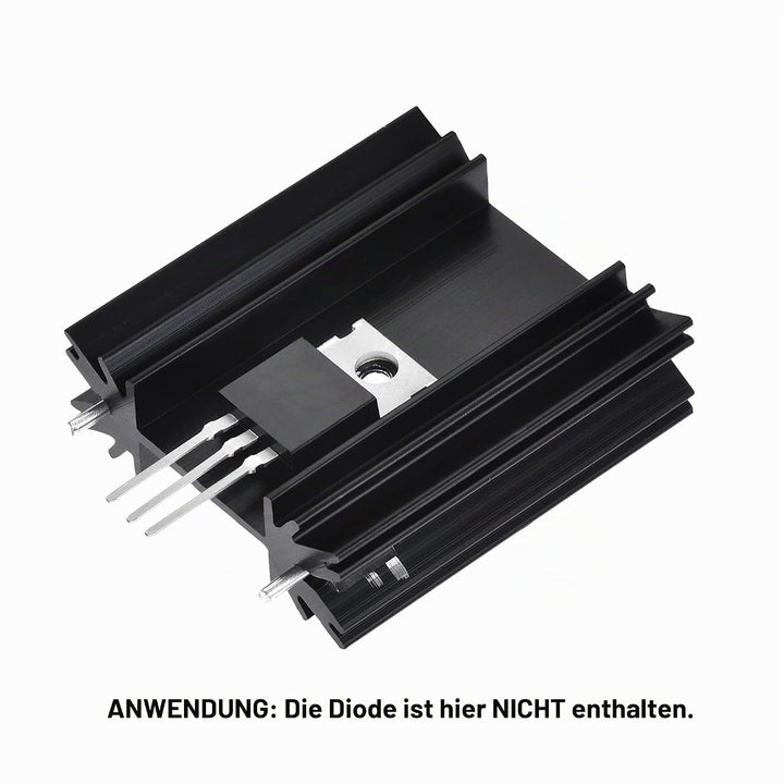 sourcing map 10 Stück 34 mm x 25 mm x 12 mm TO-220 Aluminium Kühlkörper zum Kühlen von Transistordio