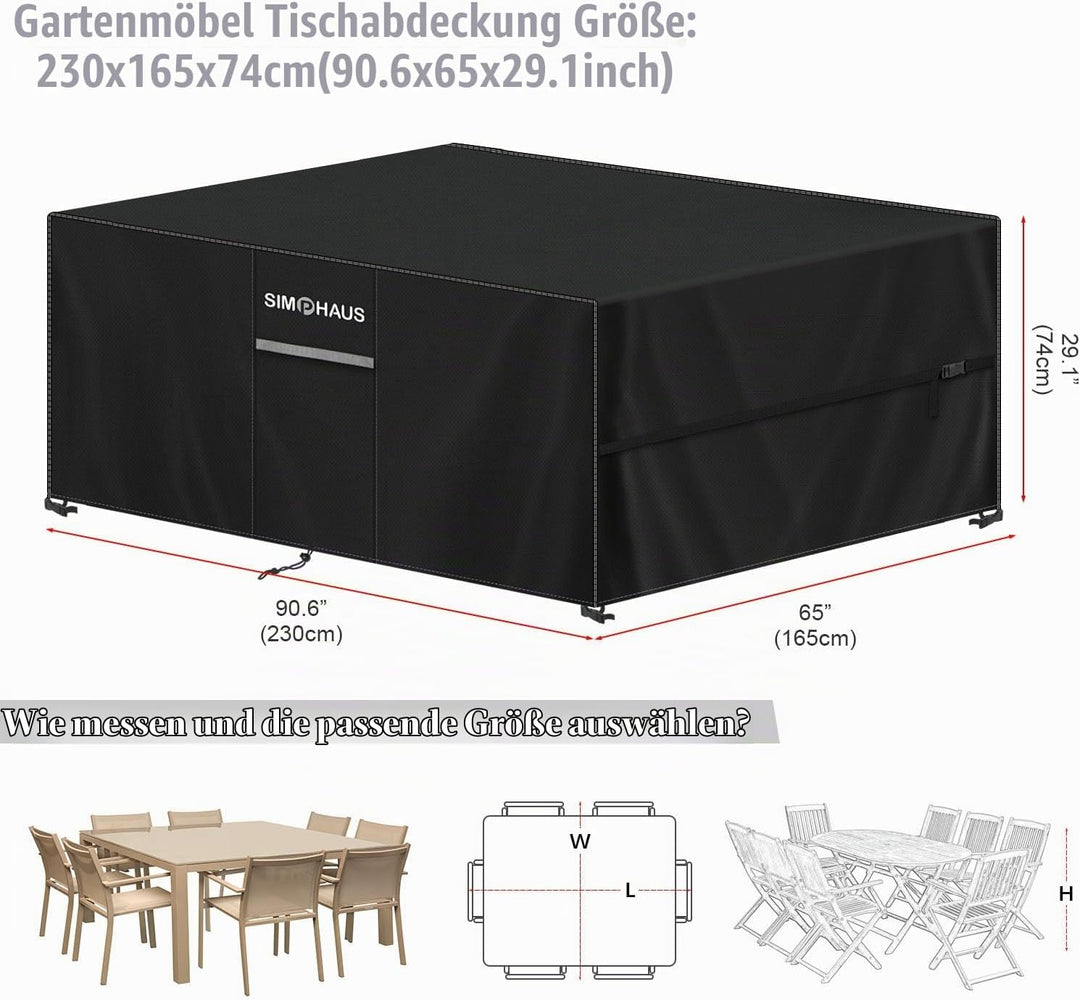 Abdeckung Gartenmöbel Wasserdicht Winterfest Lounge Abdeckung | Abdeckplane Gartenmöbel Tischabdecku