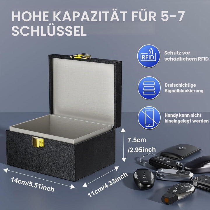lanpard Keyless Go Schutz Autoschlüssel Box, Keyless Go Schutz Faraday Box für Sicheren Schutz, Kred