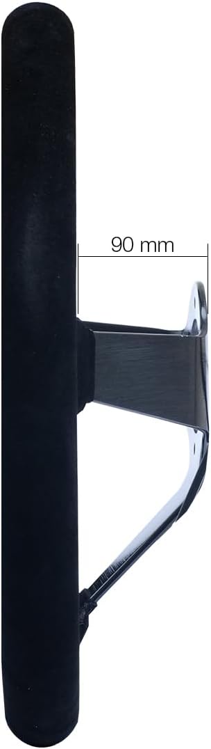 Simoni Racing CAR/350C Carrera Universal Steering Wheel, mitout Button And Fixing Kit, Schwarz