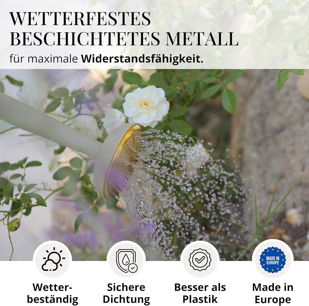 LIVLIG Giesskanne 5 Liter, Blumengiesskanne für Garten &amp; Balkon, Hochwertige Metallgiesskanne 5L aus