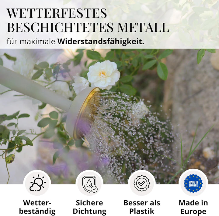 LIVLIG Giesskanne 5 Liter, Blumengiesskanne für Garten &amp; Balkon, Hochwertige Metallgiesskanne 5L aus