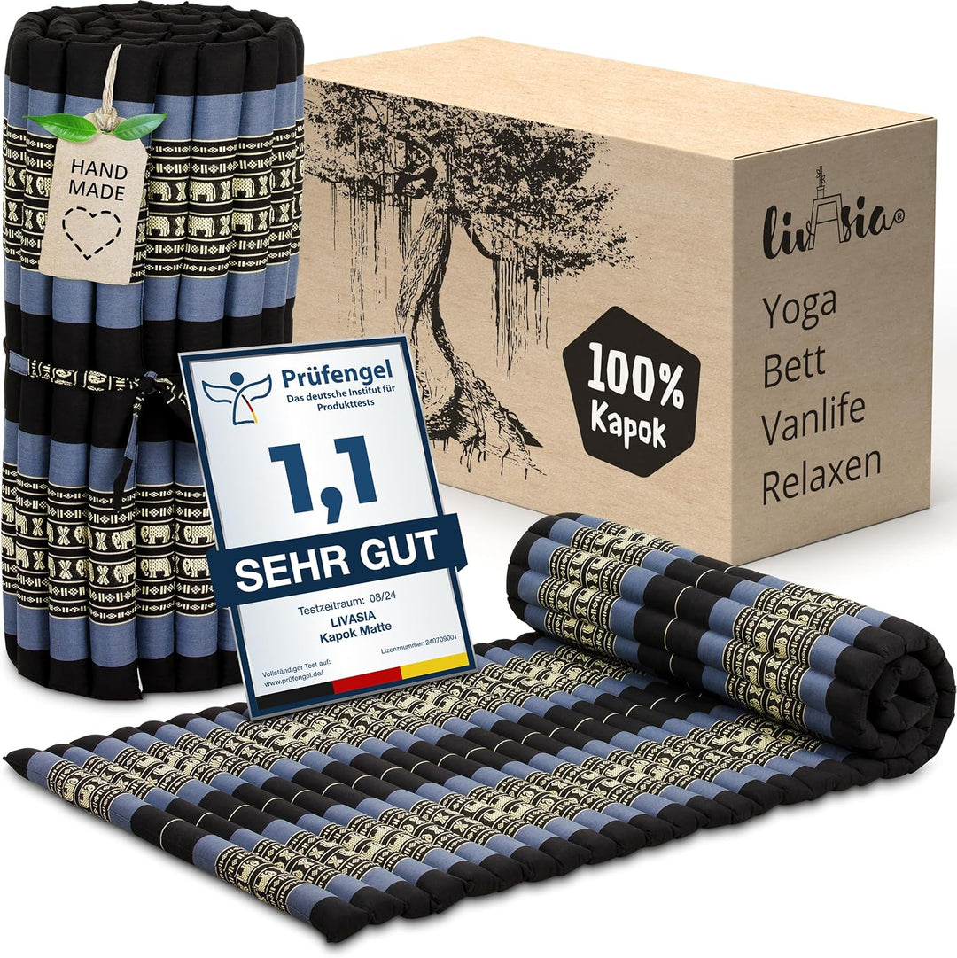 livasia Rollmatte Rollmatratze L-200x110x4,5cm, Gästebett Gästematratze 1 Person, Reisebett Kofferra