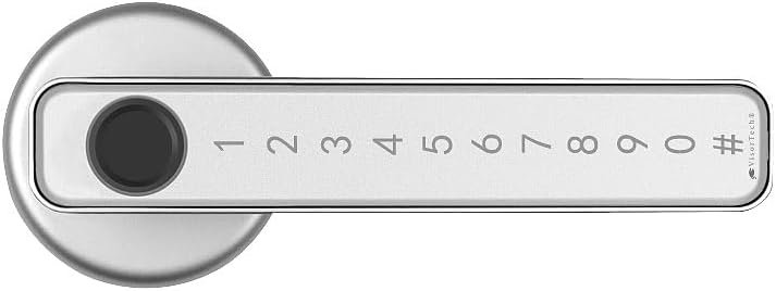 VisorTech Türbeschlag Fingerprint: 3er-Set Sicherheits-Türbeschläge mit Fingerabdruck-Scanner, PIN &amp;