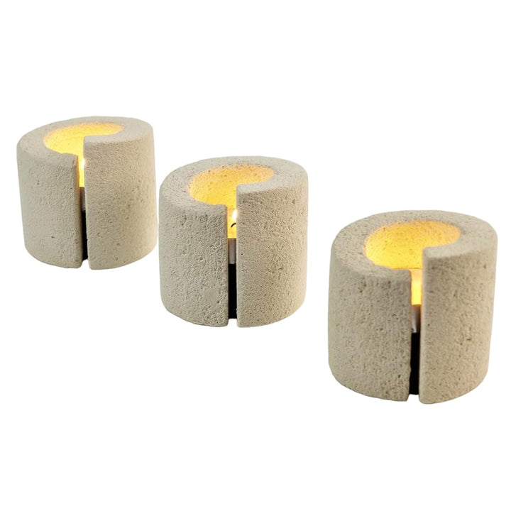 Teelichthalter im 3er-Set, modernes Design-Geschenk für Gastgeschenke oder Dekorationen. Handarbeit.