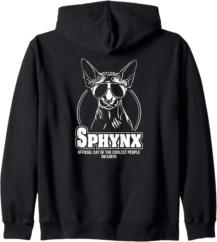 Lustige Sphynx coolest people Katze Katzenspruch Kapuzenjacke
