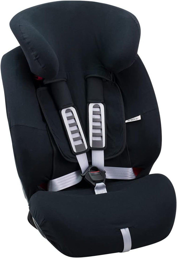 JYOKO KIDS Bezug für Autositz kompatibel mit Romer Advansafix, Evolva IV M, aus Baumwolle (BLACK SER