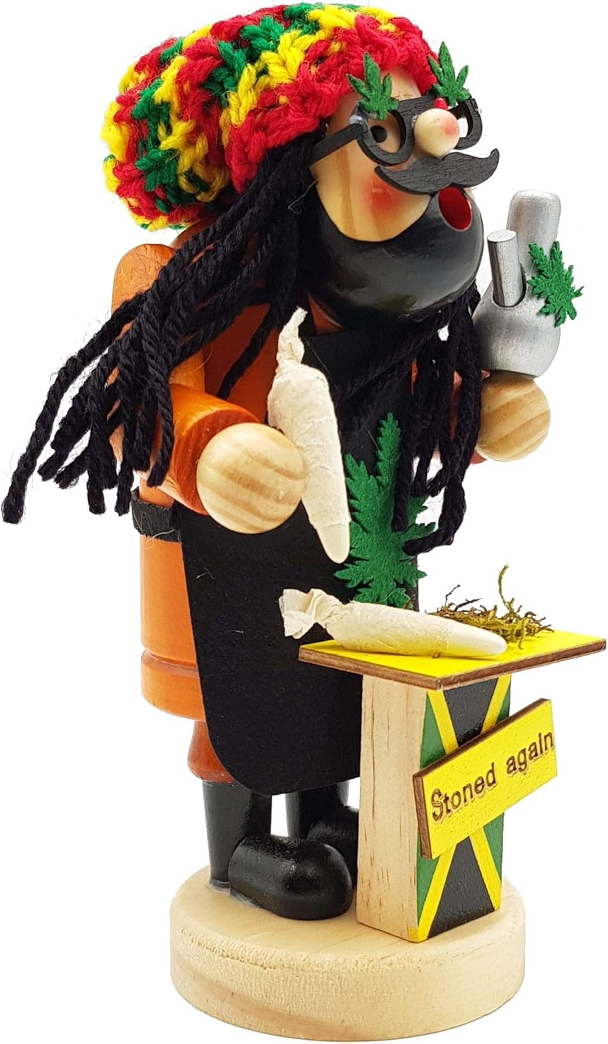 Wichtelstube-Kollektion Räuchermann Räuchermännchen Räucherfigur 18cm Kiffer Jamaika
