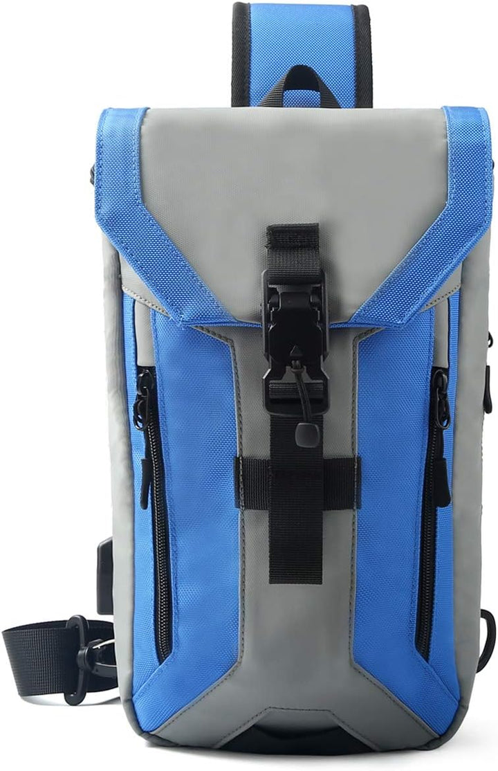 FANDARE Anti-theft Brusttasche Sling Bag mit USB Schultertasche Herren Grosse Kapazität Crossover Ba