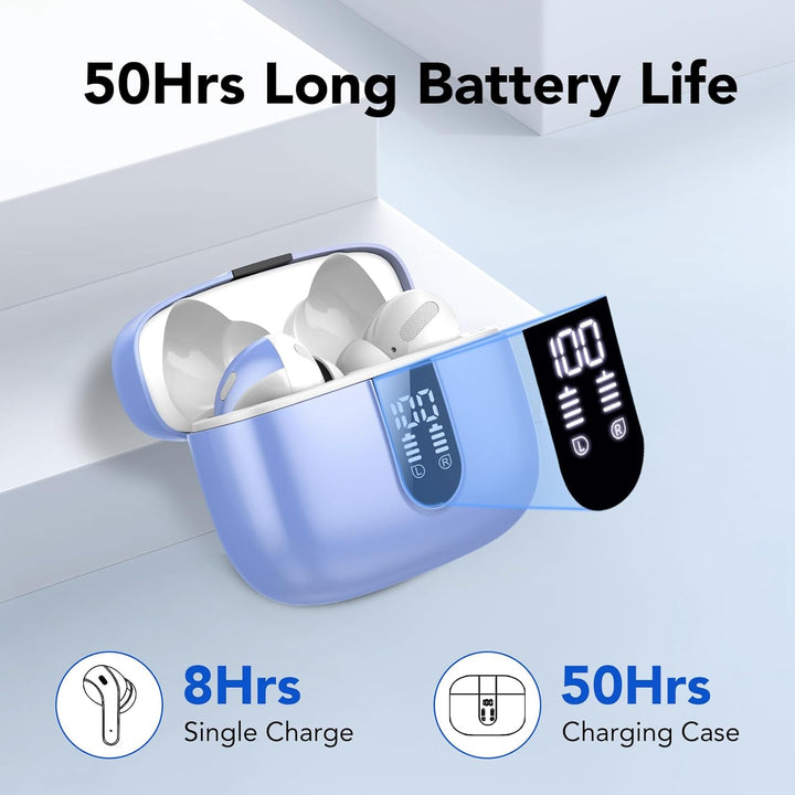 Bluetooth Kopfhörer, In Ear Kopfhörer Kabellos Bluetooth 5.3 mit 50H Tiefer Bass, 2023 Neue Kabellos