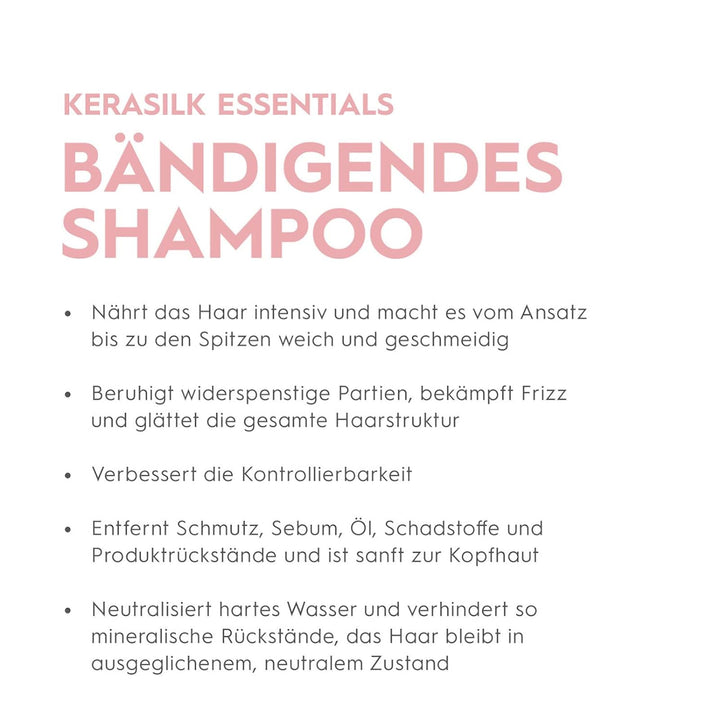 Kerasilk Essential, Bändigendes Shampoo für widerspenstiges und krauses Haar, 750ml, 750ml