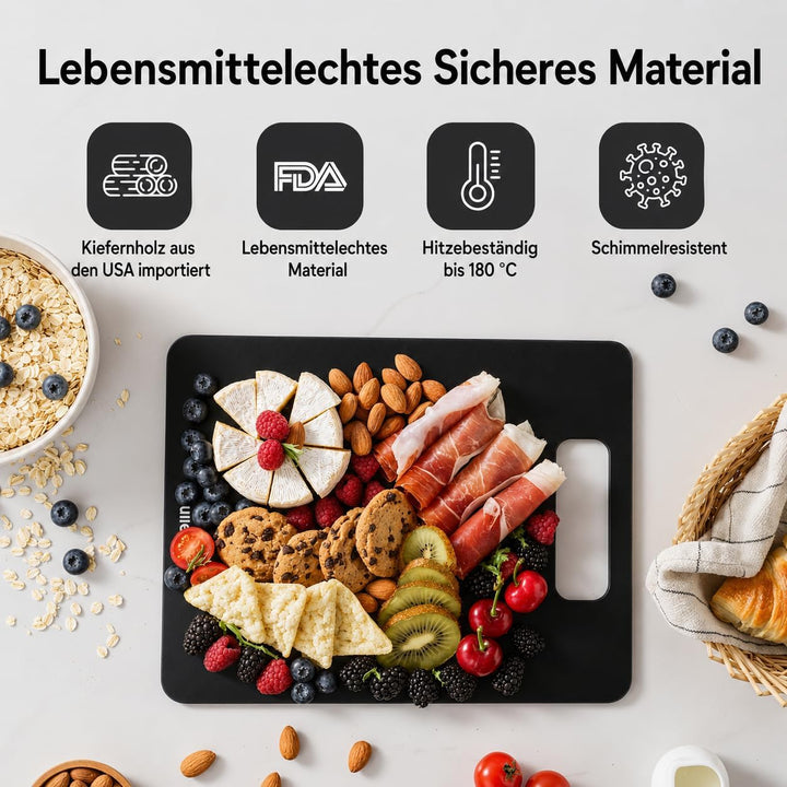 Holzfaser Schneidebrett 2er-Pack, Spülmaschinenfest Verbund-Schneidebrett, Hohe Dichte, Ungiftig, BP